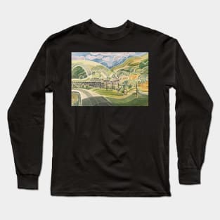 Welsh Valley Wales Landscape Long Sleeve T-Shirt